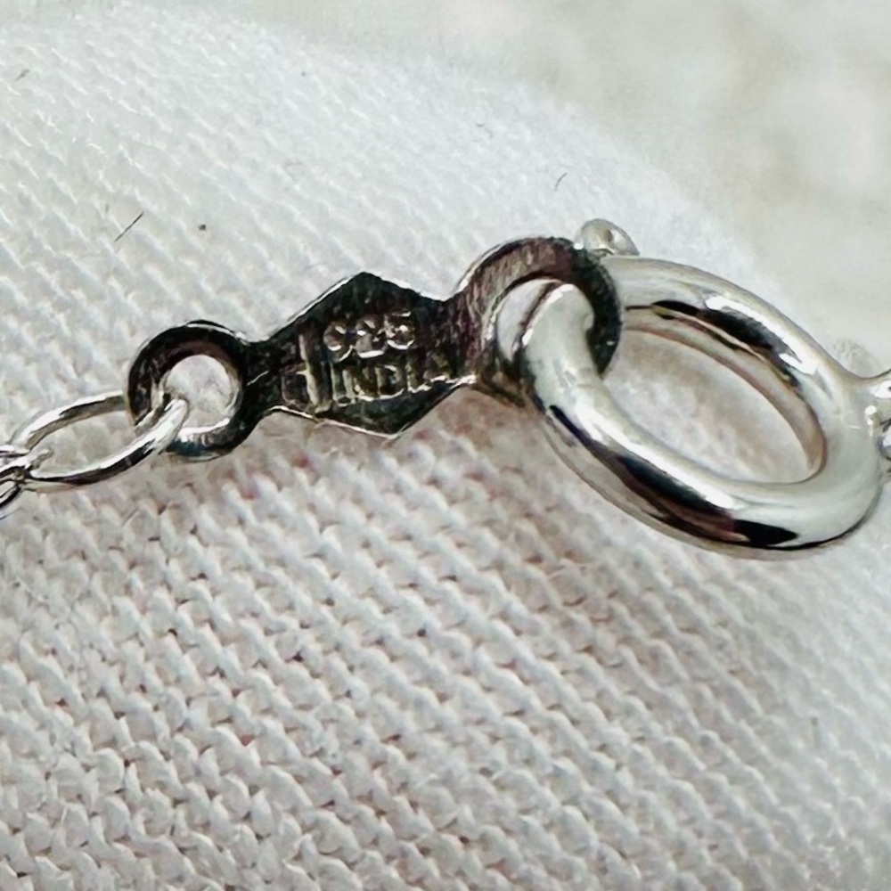 NEW! 925 Sterling Silver Heart-Shaped Blue Topaz & Diamond Infinity Pendant - Picture 9 of 12